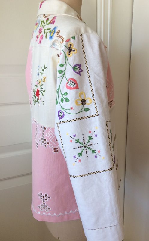X SOLGT Skjortejakke hvit/natur/rosa