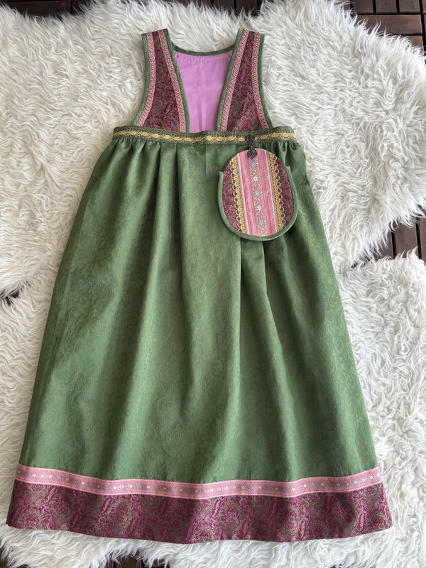 Festdrakt Astrid grønn/burgunder