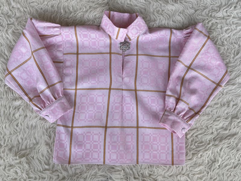 SOLGT Festdraktskjorte Trine rosa/gul